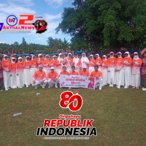 Pemdes Gentung Mengikuti Lomba Gerak Jalan Dalam Rangka HUT Kemerdekaan RI Ke-80