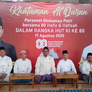 Wujud Syukur 80 Tahun Kemerdekaan RI, Divisi Humas Polri Bersama 80 Hafiz Menggelar Khataman Quran