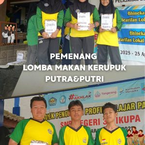 KEMERIAHAN HARI ULANG TAHUN REPUBLIK INDONESIA KE- 80, SMP NEGRI 3 CIKUPA TANGERANG MENGADAKAN KEGIATAN PERLOMBAAN 