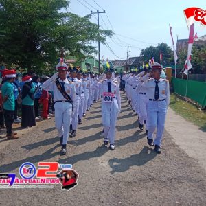 Siswa-Siswi SMP Negeri 2 Pangkajene Mengikuti Lomba Gerak Jalan Dalam Rangka HUT Kemerdekaan RI Ke-80