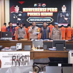 Polres Kediri Tetapkan 28 Tersangka Pengrusakan dan Penjarahan Saat Demo 14 Diantaranya Anak Dibawah Umur