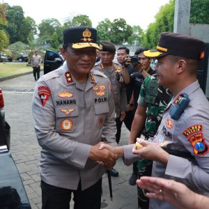 Kapolres Gresik Dampingi Menteri Pertahanan Groundbreaking Masjid Al Yusuf di Driyorejo