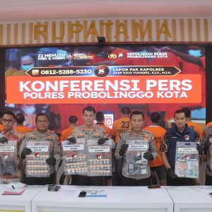 Polres Probolinggo Kota Amankan 10 Tersangka Jaringan Narkoba Dalam Operasi Tumpas Semeru 2025