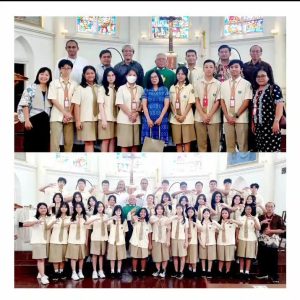 SMAK Frateran Surabaya Persembahkan Paduan Suara dalam Misa Minggu di Gereja Kepanjen
