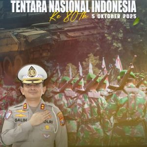 Semangat Kebangsaan, Kasat Lantas Polrestabes Surabaya Ucapkan Dirgahayu TNI ke-80