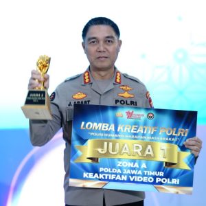 Humas Polda Jatim Raih Peringkat 1 Nominasi Keaktifan Video Polri Zona A