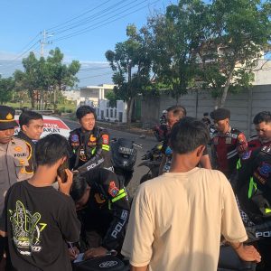 Patroli Gabungan Polres Sumenep Cegah Balap Liar 42 motor Tidak Sesuai Spektek Diamankan