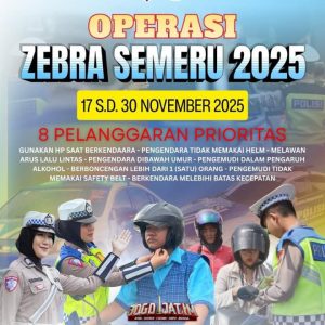 Satlantas Polrestabes Surabaya Gelar Operasi Zebra Semeru 2025: Fokus Wujudkan Kamseltibcarlantas Aman dan Nyaman Jelang Ops Lilin