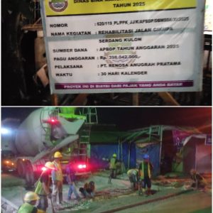 Betonisasi Jalan Raya Panongan Bikin Susah Pengguna Jalan, Warga : Penutupan Jalan Secara Total Merugikan Banyak Pihak   