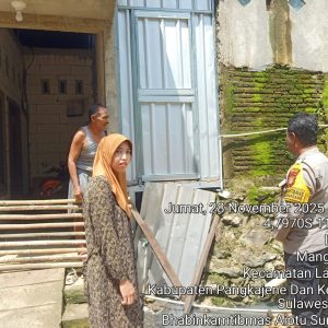 Bhabinkamtibmas Kelurahan Mangallekana Melakukan Respon Cepat Terhadap Aduan Warga 
