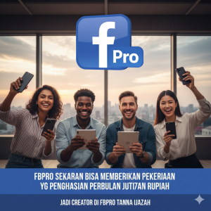 Hanya fbpro sekarang bisa memberikan lapangan pekerjaan yg penghasilan perbulan jutaan tupiah. jadi creator di fbpro tanpa ijazah