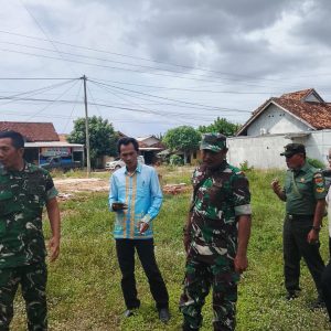 Kodim Lampung timur yang diwakili Koramil Batanghari,AFRIJAL Cek ke dua kalinya pembangunan gedung KORDES.Di Desa Nampirejo,