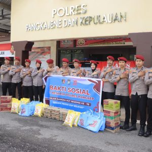 Sat Reskrim Polres Pangkep Gelar Bakti Sosial Di Panti Asuhan Muhammadiyah Mattoangin Dalam Rangka HUT Reserse Ke-78