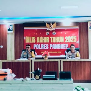 Rilis Akhir Tahun 2025, Polres Pangkep Paparkan Kinerja Kamtibmas
