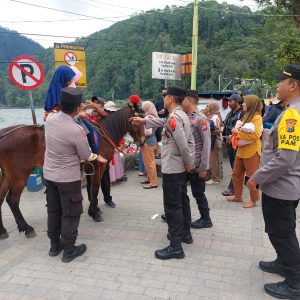 Libur Nataru Polres Magetan Tingkatkan Patroli di Wisata Telaga Sarangan