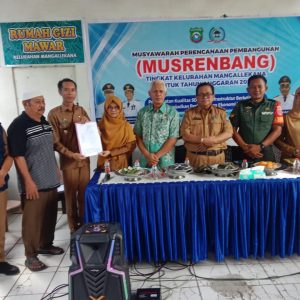 Pemerintah Kelurahan Mangallekana Mengadakan Musrenbang