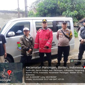 Panongan Police Check Flood-Prone Areas as Panongan River Water Level Rises and Covers the Road