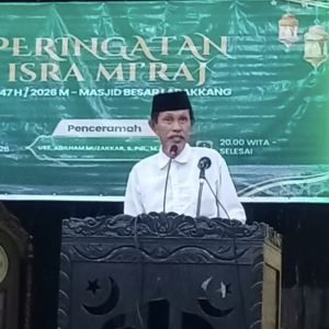 Kapolsek Labakkang Hadiri Peringatan Isra Mi’raj Nabi Muhammad SAW Di Masjid Raya Labakkang