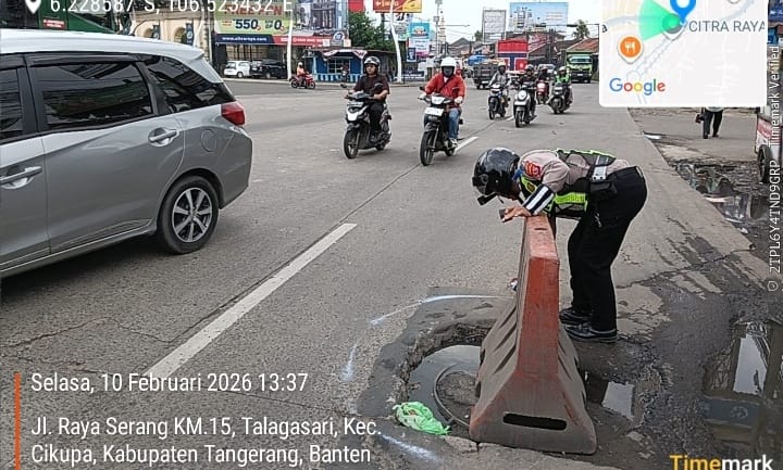 Satlantas Polresta Tangerang petakan jalan berlubang di jalur mudik Lebaran 2026 wilayah Bitung–Jayanti