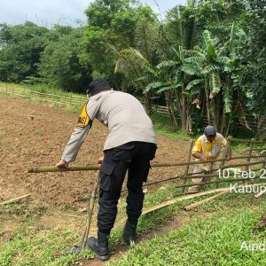 Bhabinkamtibmas Polsek Panongan Cek Lahan Jagung Hibrida Kuartal IV di Mekar Jaya, Dukung Ketahanan Pangan Kabupaten Tangerang