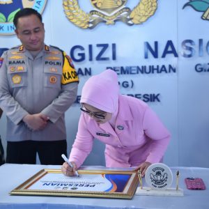 Menuju Indonesia Emas 2045, Prabowo Subianto Groundbreaking SPPG Polri, SPPG Bedilan Gresik Ikut Diresmikan