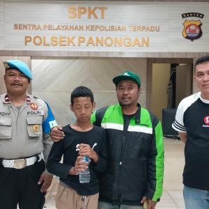 Gerak Cepat Polsek Panongan Antar Pelajar SD yang Tersesat Kembali ke Keluarga di Citra Raya