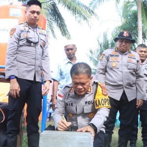 Mahasiswa STIK Angkatan 83 Bangun Sumur Bor untuk Warga Aceh Utara, Kapolres: Wujud Nyata Kepedulian Polri