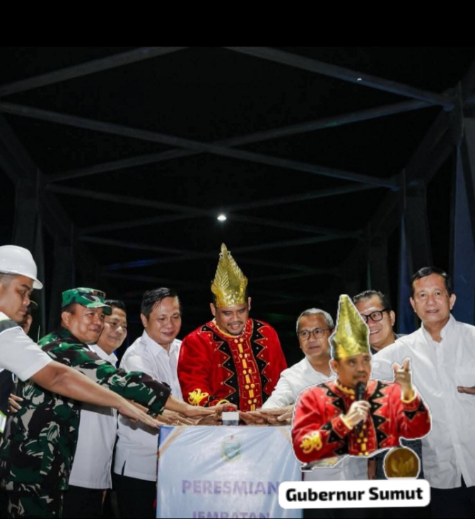 Gubernur Sumatera Utara Bobby A. Nasution meresmikan Jembatan Idano Noyo di Kabupaten Nias Barat