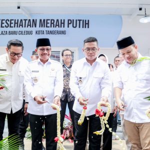 Andra Soni Resmikan Pos Kesehatan Merah Putih di Pasar Anyar Tangerang, Dukung Cek Kesehatan Gratis