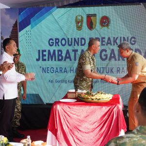 Danrem 084/Bhaskara Jaya Hadiri Ground Breaking Jembatan Kalianak Surabaya