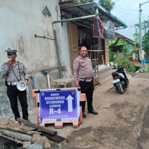 Polres Bondowoso Maksimalkan Pengaturan Lalu Lintas Pascaputusnya Jembatan Sukowiryo