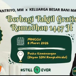 Semarak Ramadan 1447 H, Drs. H. Santriyo, MM Bersama Bani Mantri Akoep Gelar Aksi Berbagi Takjil Gratis di Rangkah Kidul