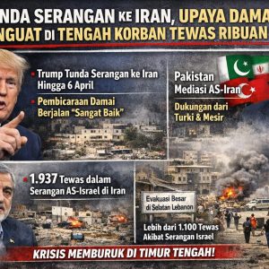 AS Tunda Serangan ke Iran, Upaya Damai Menguat di Tengah Korban Tewas Ribuan
