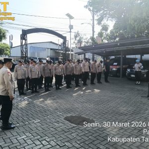 Apel Pagi Polsek Panongan Berlangsung Khidmat, Kapolsek Tekankan Pelayanan Humanis Pasca Idul Fitri