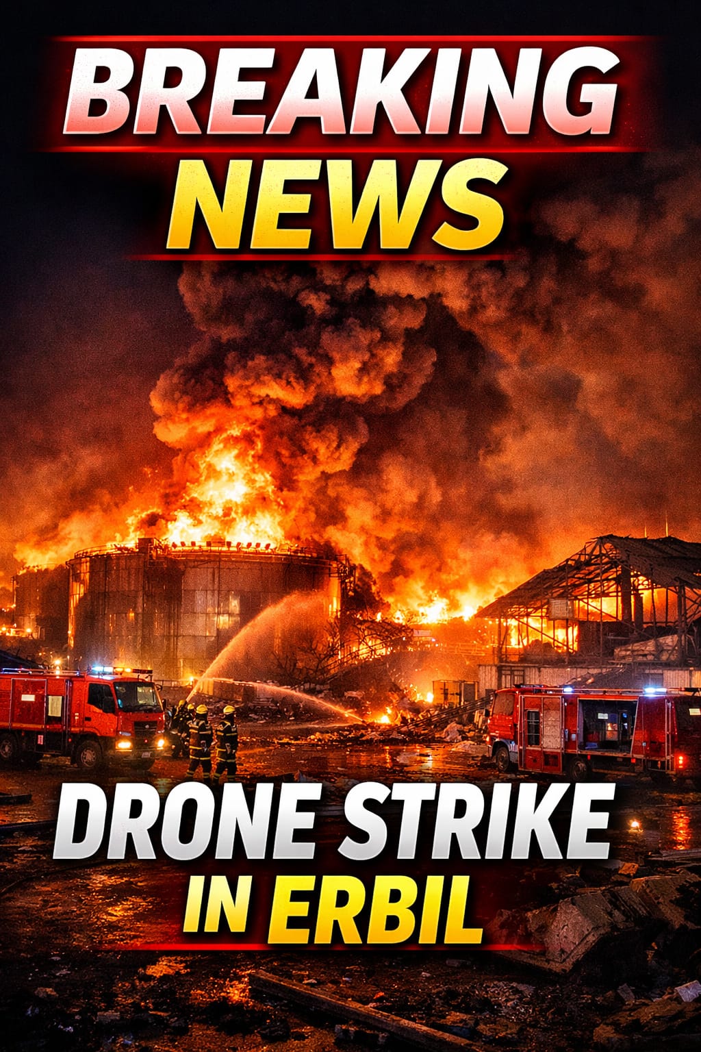 Drone Strike Guncang Erbil, Fasilitas Minyak Terkait Castrol Terbakar di Tengah Eskalasi Timur Tengah