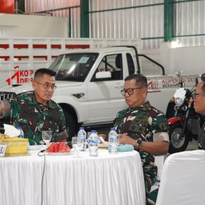 Dukung Infrastruktur, Danrem Ikuti Vicon Pembangunan Jembatan Garuda