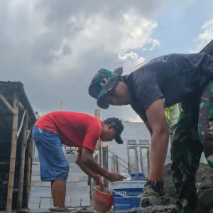 Rumah Bapak Lulus, Mulai Terbangun Dari Gotong Royong