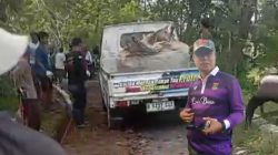 Lurah Mekar Jaya Pimpin Kerja Bakti Pemasangan Paving Block di Jalan SKC Kampung Ranca Kebo