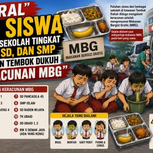 VIRAL : 200 Siswa Dari 12 Sekolah Tingkat TK, SD, dan SMP Kawasan Tembok Dukuh Keracunan MBG