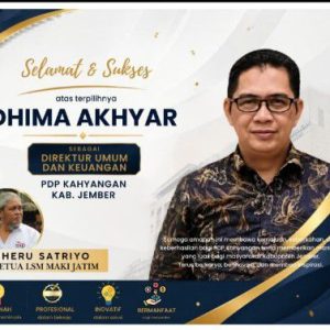 Heru Satriyo MAKI Jatim : Dhima Akhyar Terpilih Jadi Direktur Umum dan Keuangan PDP Kahyangan Jember, Dapat Dukungan dan Harapan Besar dari Berbagai Kalangan