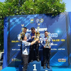 Satlantas Polres Gresik Berprestasi, Aiptu Bambang Juara 1 Safety Riding Hari Bhayangkara ke-80