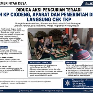 Diduga Aksi Pencurian Terjadi di Kp. Ciodeng, Aparat dan Pemerintah Desa Langsung Cek TKP