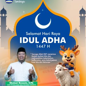 Kepala SMAK Frateran Surabaya Fr. William Satel Sura BHK, S.Pd., MM Ucapkan Selamat Hari Raya Idul Adha 1447 H