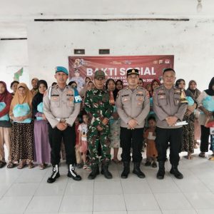 Bakti Sosial Personil Polsek Pasar Kemis bersama Babinsa Koramil 11 Pasar Kemis dalam rangka Menyambut HUT Bhayangkara ke 80
