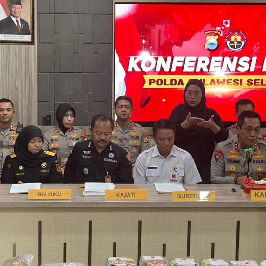 Kapolres Pangkep Hadiri Konferensi Pers Dan Pemusnahan Barang Bukti Narkoba Di Mapolda SulSel 