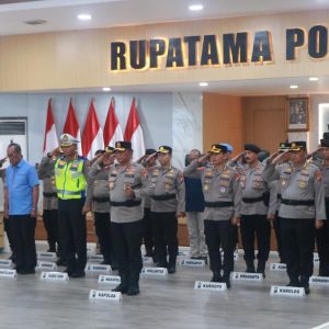 Jelang Hari Bhayangkara ke-80, Polda Jatim Ikuti Upacara Pemuliaan Nilai-Nilai Tribrata