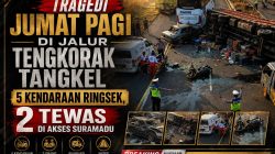 Truk vs Bus Cs Adu Nasib di Tangkel, di Akses Suramadu, 5 Kendaraan Ringsek, 2 Tewas