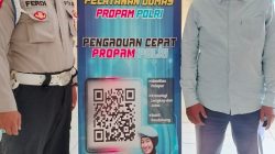 Polsek Panongan Sosialisasikan Layanan Dumas Propam Lewat ‘Scan Barcode’