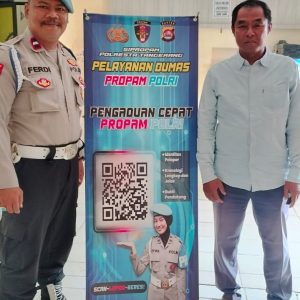 Polsek Panongan Sosialisasikan Layanan Dumas Propam Lewat ‘Scan Barcode’