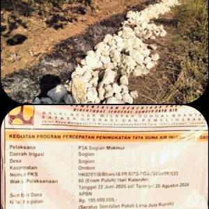 Telan Anggaran APBN Rp195 Juta, Proyek Irigasi P3-TGAI APBN 2026 di Sampang, Diduga Asal-asalan dan Tabrak Spesifikasi